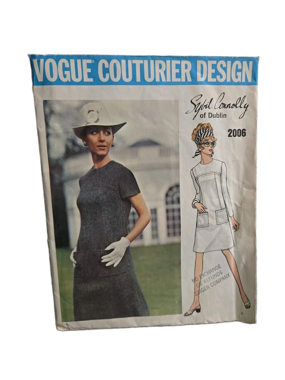 Vogue Couturier Design Pattern 2006 Sybil Connolly Dress Women's Size 10 Uncut